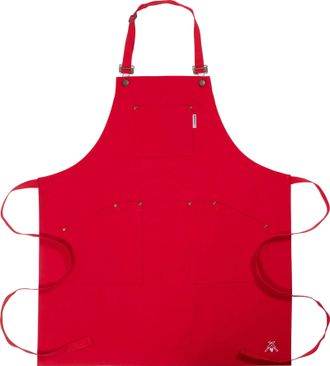 KAF Home Cat Cora Stain Proof Adjustable Chefs Apron, 28 x 36-Inch