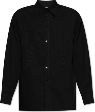Maison Margiela Katoenen shirt - Heren - Casual Overhemden - Zwart - L - Katoen - Overhemden
