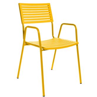 Schubiger M&ouml;bel Gartenstuhl Bodensee Lamello mit Armlehne