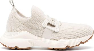 Tod's Kate sneakers - women - Rubber/Mohair/Fabric - 39.5 - White
