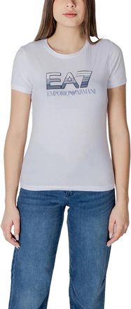 Emporio Armani T-shirt met korte mouwen - Dames - T-shirts - Wit - L - Katoen - Tops