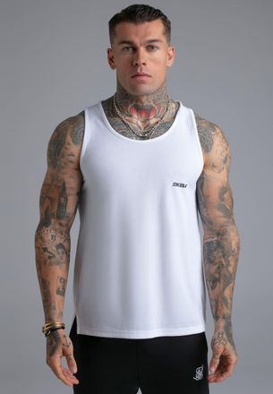 Siksilk Mens White Logo Vest XXL