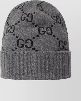 Gucci soft textured hat ribbed cuff