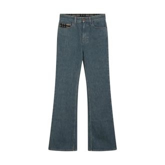 Burberry Doria CHK Jeans - Dames - Flared Jeans - Blauw - W26 - Katoen - Jeans