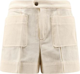 SOEUR Hover Shorts - Dames - Korte Broeken - Beige - M - Katoen - Korte Broeken