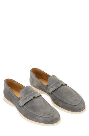 John Varvatos Thompson Loafer in Oiled Blue at Nordstrom, Size 11.5