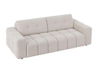 Vente-Unique Sof&aacute; de 3 plazas de tela beige SOPELANA