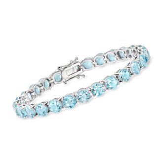 Ross-Simons Sky Blue Topaz Tennis Bracelet in Sterling Silver