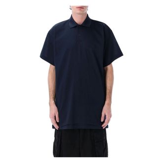 Balenciaga Polo Shirts, male, Blue, Size: M Stylish Intertwined Polo Shirt