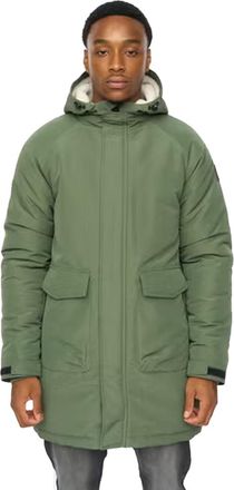 Duck and Cover Mens Copfords Parka (Dark Olive) - Size Large