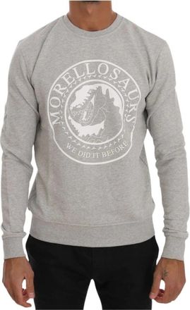 Frankie Morello Round-neck Truien - Heren - Sweatshirts - Grijs - S - Katoen - Hoodies & sweatvesten
