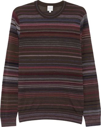 Paul Smith Horizontal Striped Merino Wool Sweater