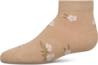 MeMoi Blissful Bloom Anklet Socks in Tan at Nordstrom, Size 6-12M