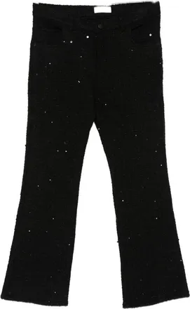 Ernest W. Baker Sequin-embellished Boucl&eacute;-knit Trousers