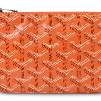 Goyard Orange Coated Canvas Leather Pouch (Pre-Owned)