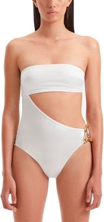 Moeva Marilla One Piece Swimsuit in White at Nordstrom, Size X-Large Eu
