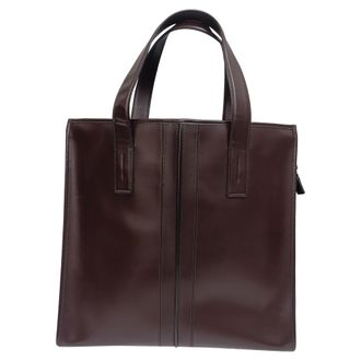 Tod's Tods Slim Script Tote in Bruin Leer