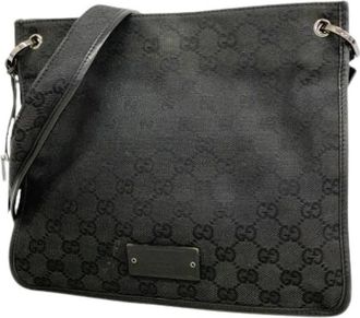 Gucci Pre-owned Cross Body Bags, female, Black, Size: ONE SIZE Pre-owned Vintage Shoulder Bag