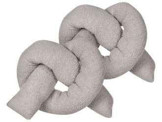 Beliani Set Di 2 Cuscini Moderni In Tessuto Peluche Grigio 172 X 14 Cm Gladiolo
