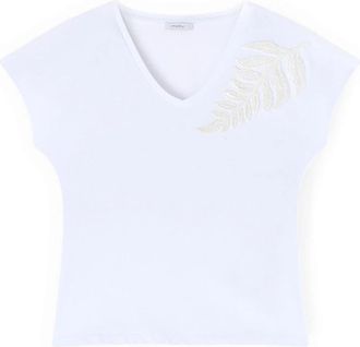 Motivi T-Shirts - Dames - T-shirts - Wit - S - Katoen - Tops