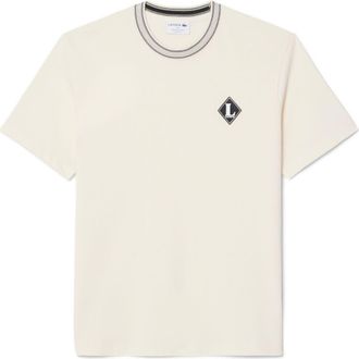 Lacoste Cotton Ringer T-Shirt in Lapland at Nordstrom, Size 5