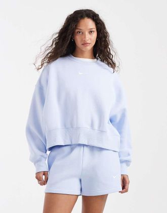 Nike Phoenix Fleece - Felpa oversize azzurra-Blu