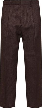 Costumein Vincent Broek - Heren - Straight fit broeken - Bruin - 2XL - Wol - Broeken