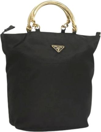 Prada Pre-owned Handbags, female, Black, Size: ONE SIZE Pre-owned Vintage Nylon Handbag