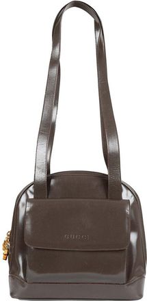 Gucci Brown Patent Leather Shoulder Bag - 00S (Authentic Pre-Loved)