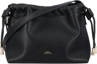 A.P.C. Shopper met trekkoord - Zwart