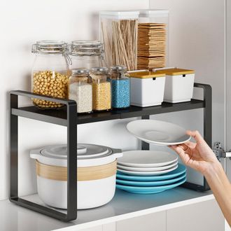 Gabrielle Estante De Metal Extensible - Estante De Cocina Extensible - Estante De Almacenamiento Ajustable - Especiero - Organizador Para Cocina, Encimera, Desp