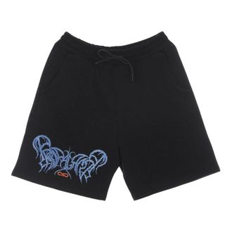 PROPAGANDA Casual Shorts, male, Black, Size: XL Black Sweatshorts Elastic Waist Lightweight