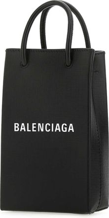 Balenciaga Womens Black Leather Phone Case 1000 Cover