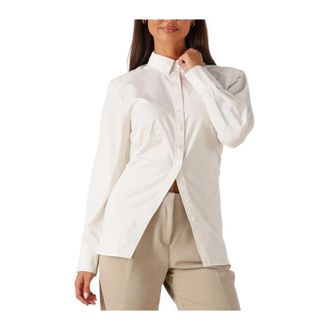 Y.A.S Y.a.s, Overhemden, Dames, Wit, L, Katoen, Witte Biologisch Katoenen Stijlvolle Blouse