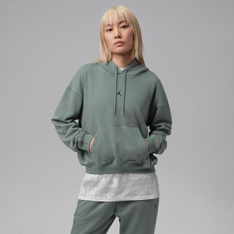 Nike Jordan Womens Jordan Sport Crossover Dri-FIT Fleece Hoodie in Grey | IB2498-364