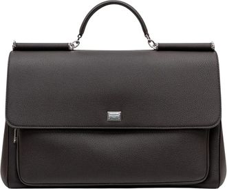 Dolce & Gabbana Borsa a Mano Odissea - Heren - Schoudertassen - Bruin - ONE Size - Leer - Tassen