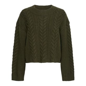 Ichi Ichi - Gebreide kleding - Dames - Truien - Groen - Maat: L