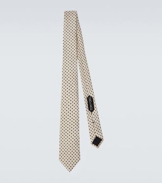 Tom Ford Polka-dot silk jacquard tie