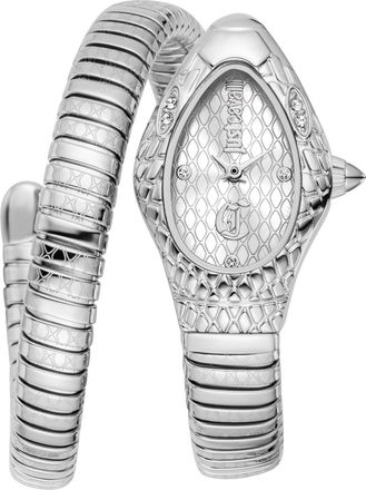 Just Cavalli Womens Snake 316L Stainless Steel Watch - Silver - One Size