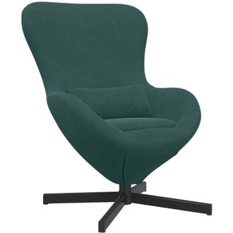 vidaXL Sill&oacute;n Huevo Verde Oscuro Terciopelo Vidaxl