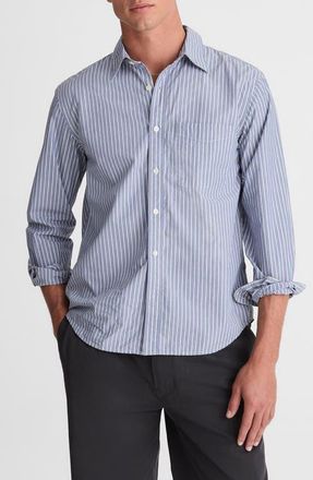 Madewell Stripe Poplin Button-Up Shirt in Blue Stripe at Nordstrom, Size Xx-Large