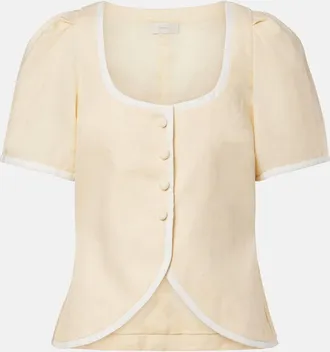 Faithfull The Brand Madeleine belted linen top