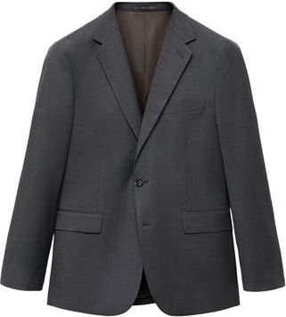Mango Milan Slim Fit Suit Blazer in Grey at Nordstrom Rack, Size 36