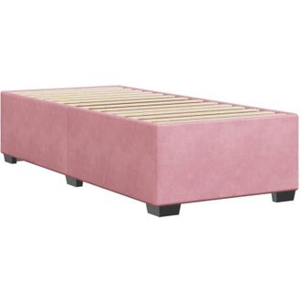 vidaXL Estructura De Cama Sin Colch&oacute;n Terciopelo Rosa 90x200 Cm Vidaxl