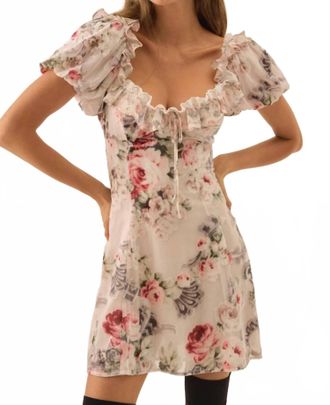 For Love & Lemons Nora Mini Dress In White