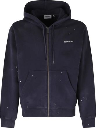 Carhartt Work in Progress Hooded Painter Jacket - Heren - Vesten met rits - Blauw - XS - Katoen - Hoodies & sweatvesten