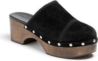 Cinq &agrave; Sept Saige Embroidered Clog in Black at Nordstrom Rack, Size 11Us / 41Eu