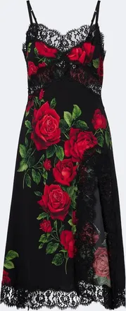 Dolce & Gabbana Floral silk and cotton-blend slip dress