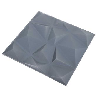 vidaXL Paneles De Pared 12 Pcs Gris Diamante 50 X 50 Cm Espuma Xps Vidaxl