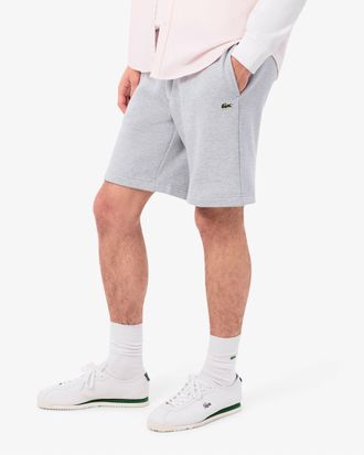 Lacoste Mens Regular Fit Logo Detail Shorts in Grey Cotton - Size X-Large